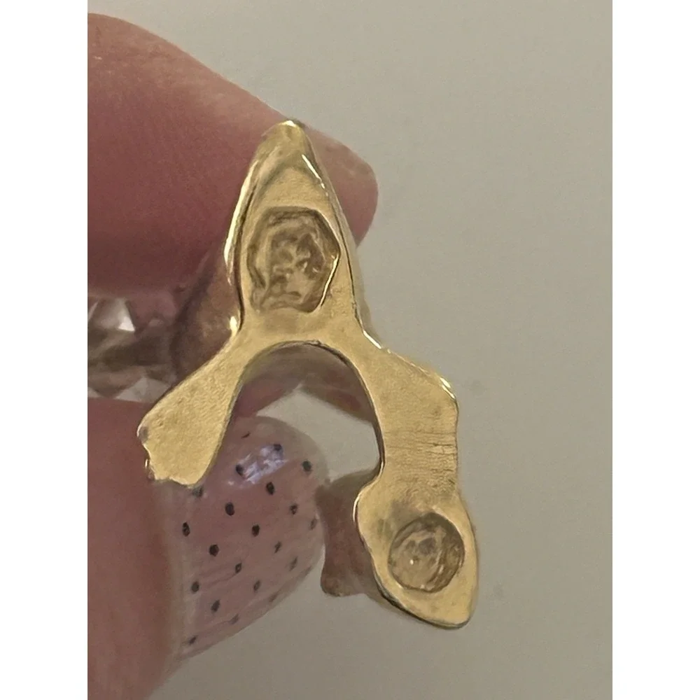 VTG Lencia Austria Star Collection Swarovski‎ Crystal Gold Plated Mother Penguin